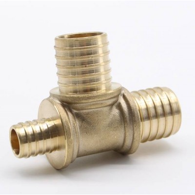 brass material water pipe connector, unequal Tee sliding fittings