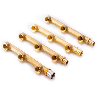 Customized design many ways radiant floor heating manifold brass valve pex manifold for underfloor heating