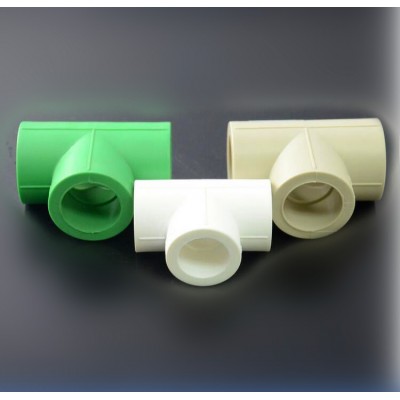 Environment-friendly polypropylene tube fittings with green, white, grey color